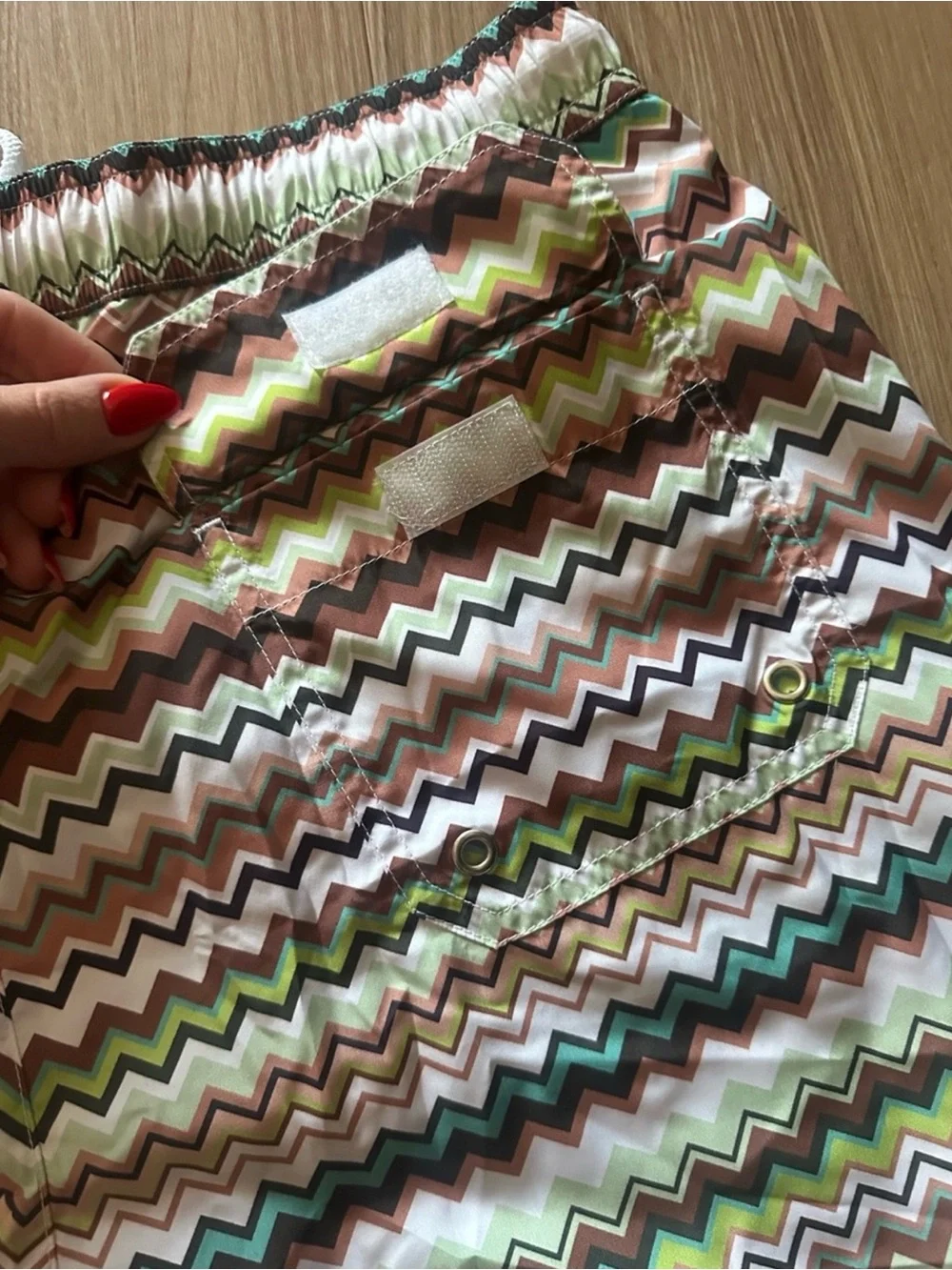 Men's Missoni Multi-Color Zigzag Swim Trunks